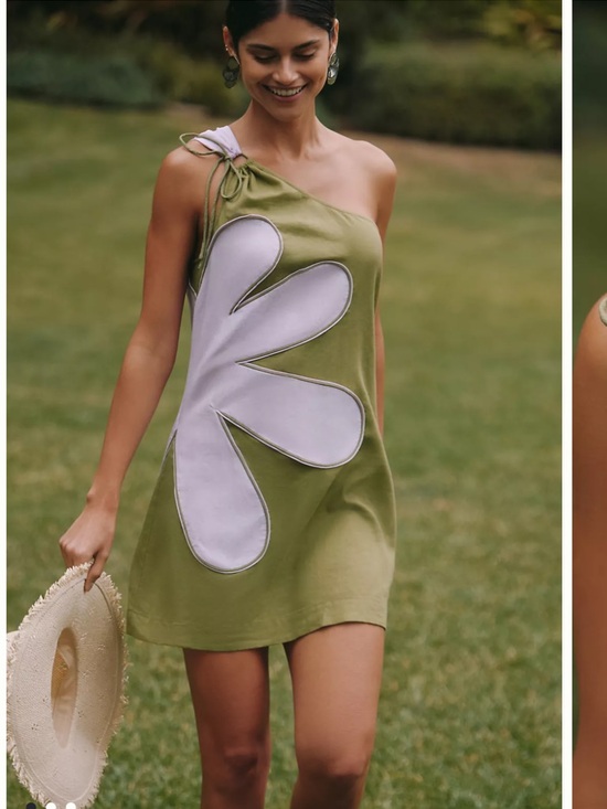 FARM Rio Dresses & Skirts - Farm Rio x Anthropologie One-Shoulder Mini Dress